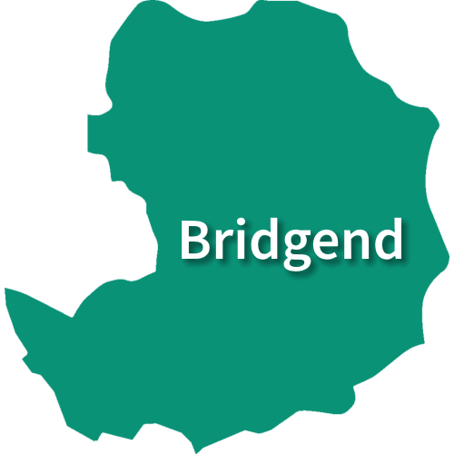 Map of Bridgend