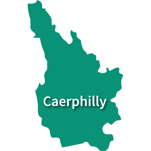 Map of Caerphilly