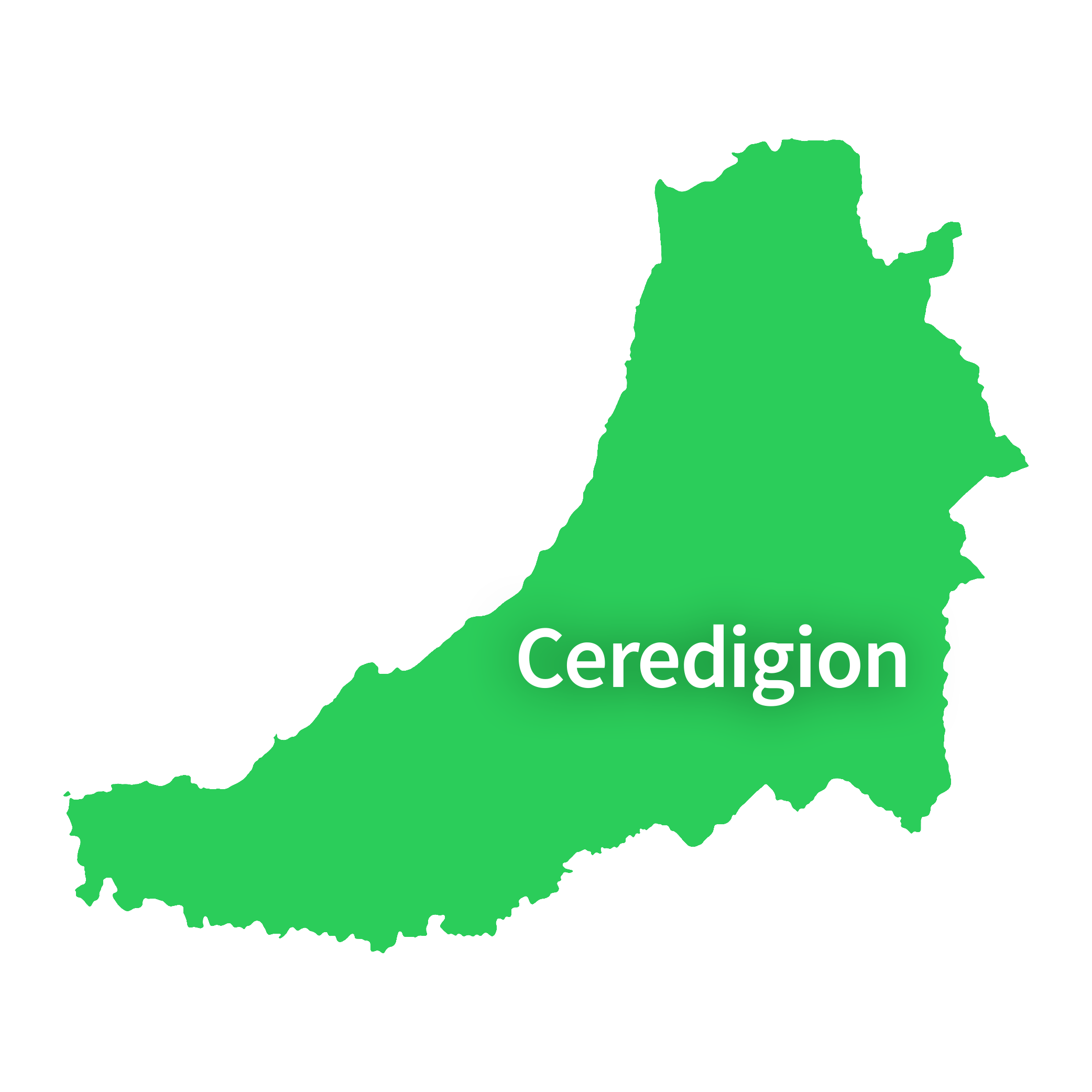 Map of Ceredigion