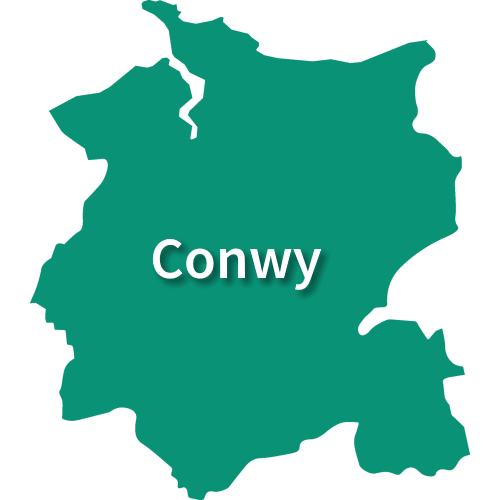 Map of Conwy