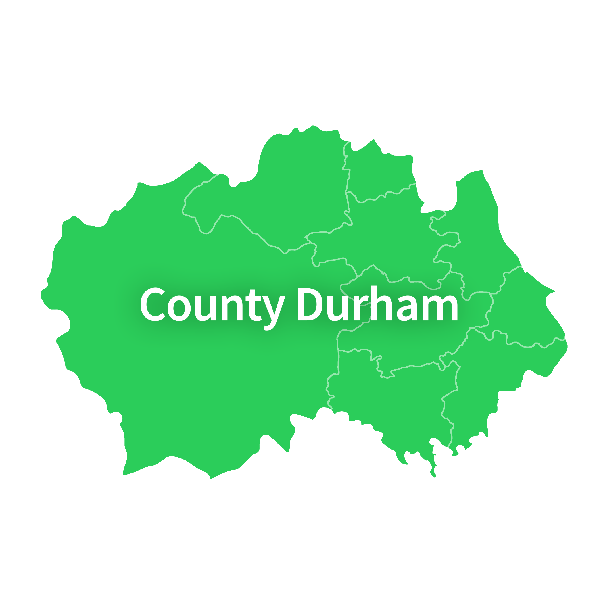 Map of County Durham