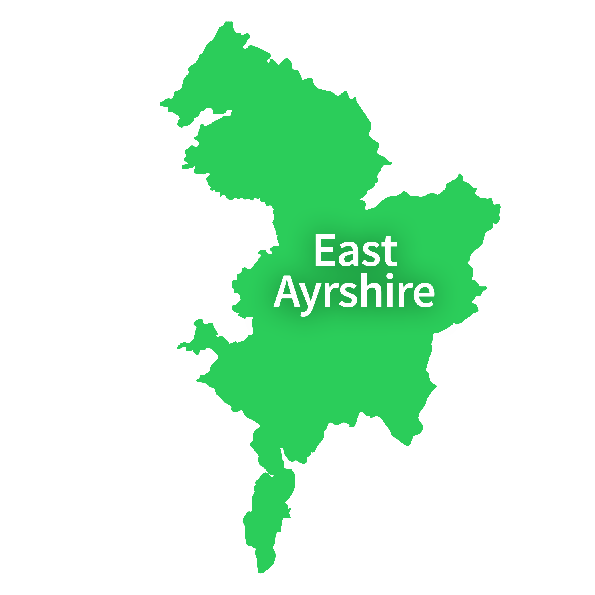 Map of East Ayrshire