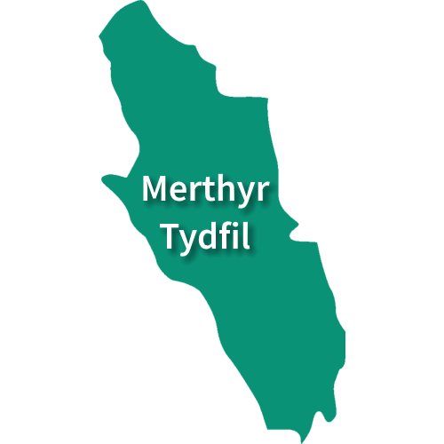 Map of Merthyr Tydfil