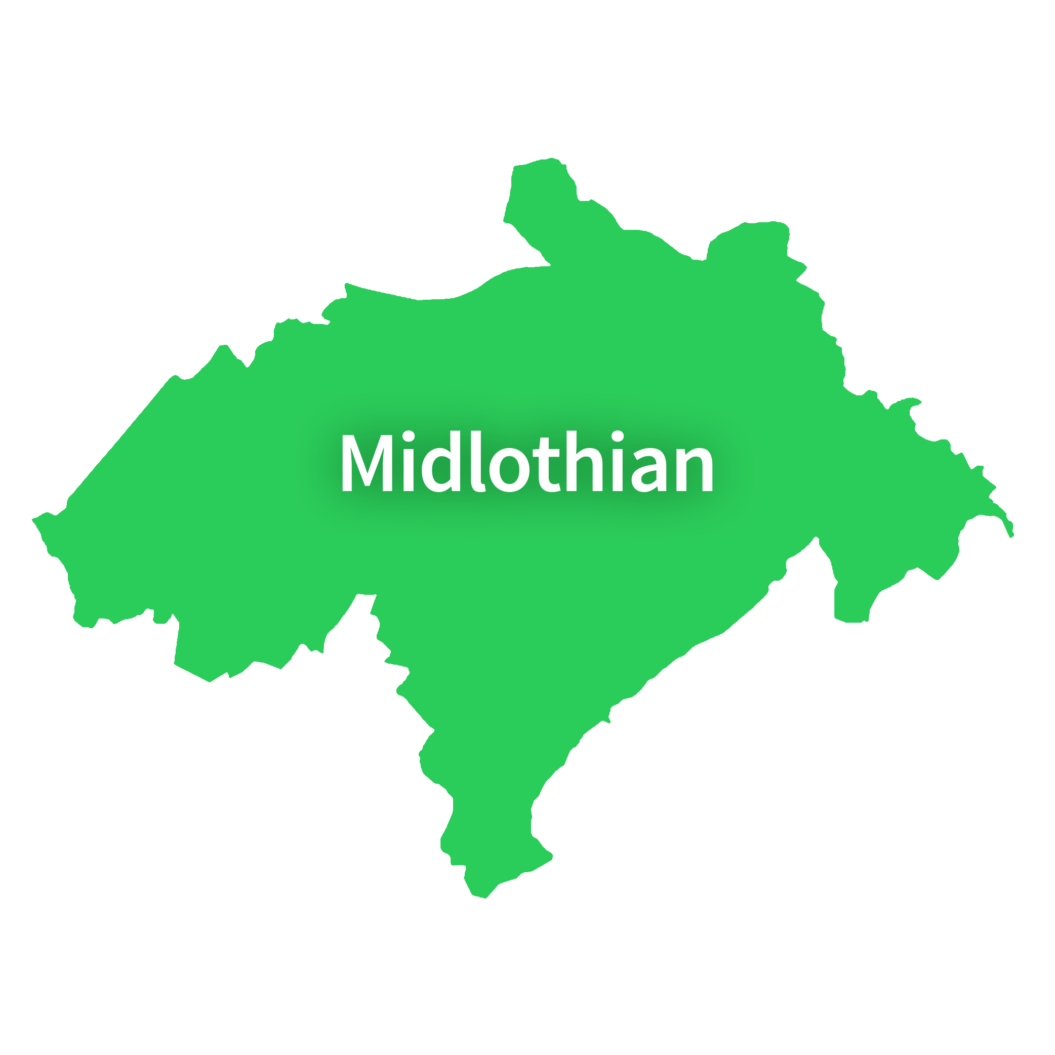 Map of Midlothian