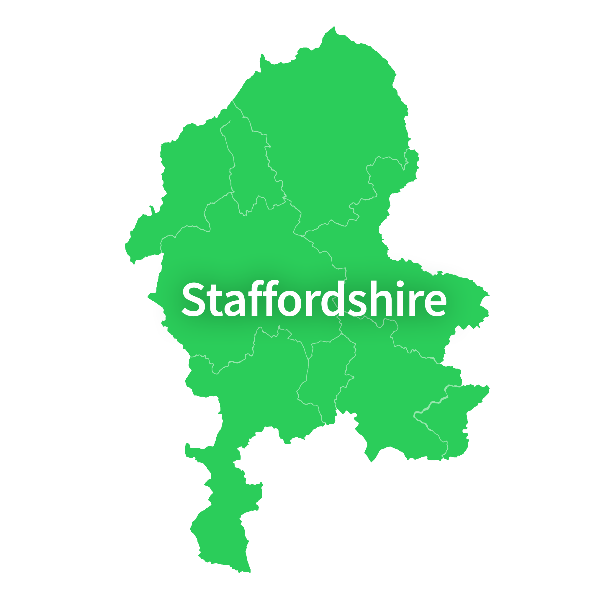 Map of Staffordshire