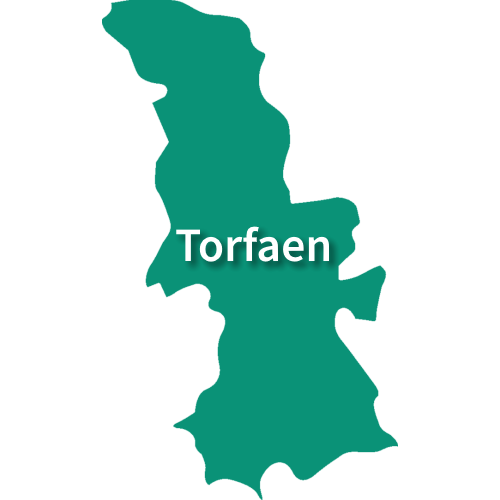 Map of Torfaen