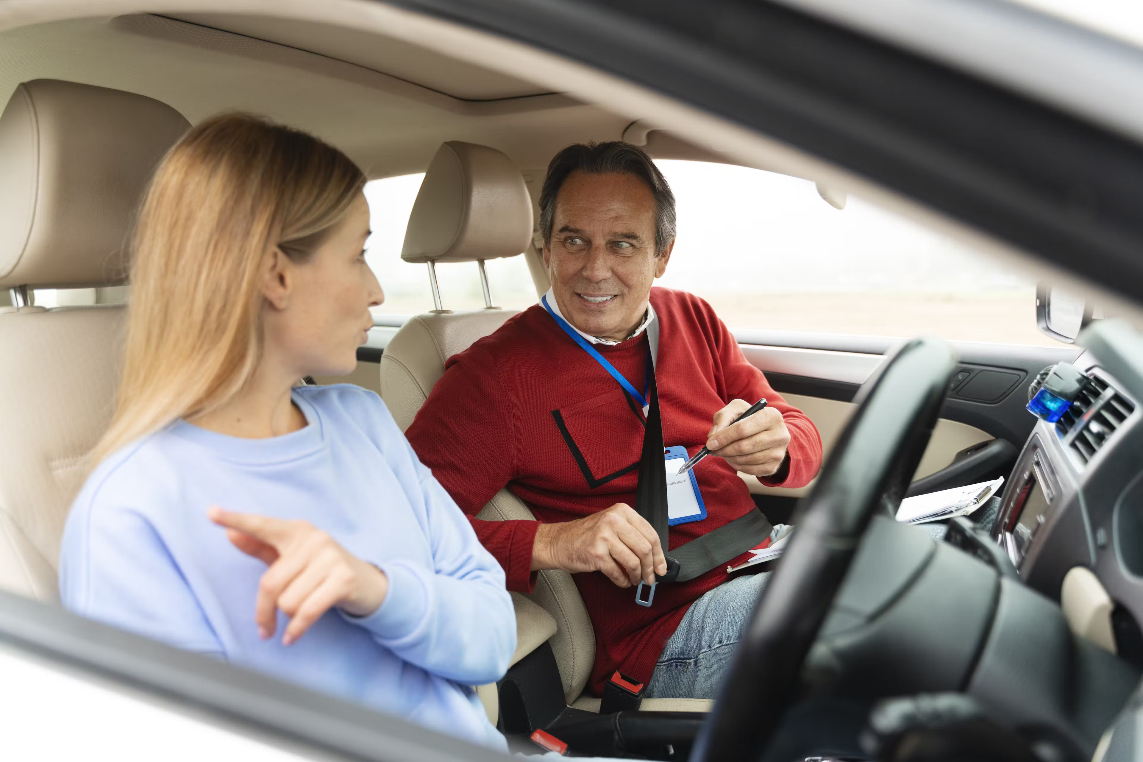 Driving instructor teaching an Intensive Driving Course