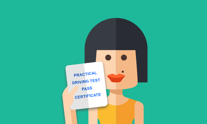 An illustration of a practical test certificate.