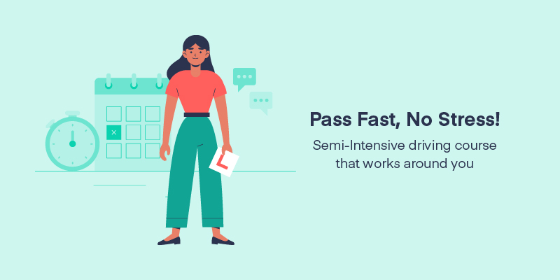 Illustration for passing fast with semi-intensiive driving courses